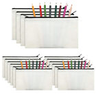 10x Canvas Makeup Bags Canvas Zipper Pouch Bags Pencil Case Blank DIY Craft NEW