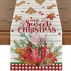 Christmas Table Runner Tablecloth Christmas Home Dinning Table Flag Xmas Decor
