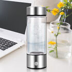 450ML Hydrogen Water Bottle Generator Rich Ionizer Glass Drink Cup USB Charging