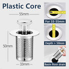 Universal Bathroom Sink Plug Pop-Up Stopper Wash Basin Core Bounce Drain Filter