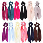 Boho Silk Bowknot Flower Elastic Hair Scarf Scrunchies Women Hair Bands Rope Tie