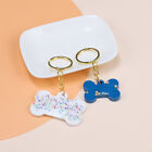 2pcs Dog Bone Keyring Silicone Mould ID Name Tag Keychain Resin Casting Mold AU