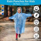 2pk Disposable Ponchos Adult Emergency Rain Coat Hiking Camping Hood Waterproof