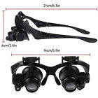 HD plastic magnifying lens double glasses with light for jewelry clock repair