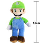 25/43cm Luigi Doll Super Mario Bros Plush Soft Toy Stuffed Animal Teddy
