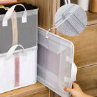 4pcs Transparent Clothes Storage Box Thickened Pants Basket Wardrobe Organizer