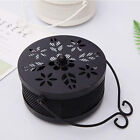 Fireproof Wrought Iron Mosquito Coil Holder with Cover for Indoor Outdoor Use