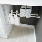 4X Spring Loaded Extendable Telescopic Nets Voile Tension Curtain Rail Pole Rod