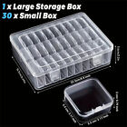 Clear Small Bead Organizers Plastic Storage Cases Jewelry Containers Craft Boxes