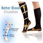 3 Pairs Compression Socks Copper Medical Stockings Travel Running Anti Fatigue
