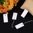 White Paper Jewelry Clothes Label Price Tags With Elastic String 5x3cm