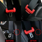 2PCS Car Accessories Safty Seat Belt Buckle Clip Anti-Scratch Cover Silicone Red
