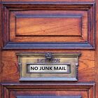 2 PCS NO Junk Mail Sign Self Adhesive Plaque Decal On Letterbox Mailbox AU