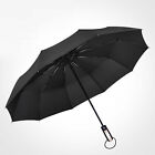 10Ribs Automatic Windproof Umbrella Auto Open Close Compact Folding Anti Rain