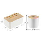 2PCS Tissue Box Holder Dispenser Paper Storage Napkin Case Wooden Cover Organize