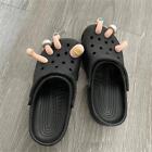 9x Funny Toe Shoe Charms Decors Silica Gel Croc Toes Clog Decoration Sandals New