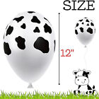 12PCS 30cm Cow Hide Print Latex Balloons Zoo Animal Country Holstein West Decor