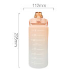 2L Sports Water Bottle Large Capacity Straw Time Motivational Cup Fitness Jugs