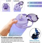 2L Sports Water Bottle Large Capacity Straw Time Motivational Cup Fitness Jugs