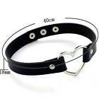 Choker Necklace – Gothic Leather Love Heart Collar, 5 Pack