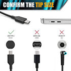 2pcs 65W USB-C Type-C Adapter Laptop Charger For Lenovo ThinkPad Acer Dell HP AU