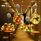 Xmas Suction Cup Window Hanging Lights Battery Operated Light Up Christmas Decor