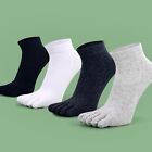 2Pairs Soft Sport Running Five Finger Toe Socks Elastic Short Solid Socks Men AU