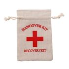 10x Hangover Recovery Kit Muslin Favour Bags Rustic Hens Party Engagement AU