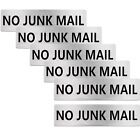 2 PCS NO Junk Mail Sign Self Adhesive Plaque Decal On Letterbox Mailbox AU