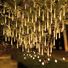 LED Solar Lights Meteor Shower Rain Christmas Tree String Lights Garden Outdoor