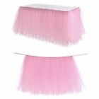 Pink Tulle TUTU Table Skirt Cover Birthday Wedding Festive Party Table Cloth Dec