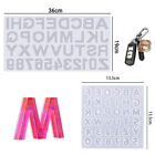 2pcs Alphabet Number Silicone Pendant Mold Necklace Jewelry Epoxy Resin Mould AU