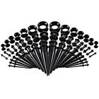 50pcs Ear Stretching Kit Plug Set Stretch Ear Taper Stretcher Expander Tapers AU