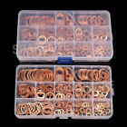 280PCS 12 Sizes Solid Copper Washers Sump Plug Seal Set Assorted Kit with Box AU