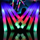 50PCS LED Foam Sticks RGB Thunder Wand Glow Sticks Flashing Light Rave Party AUS