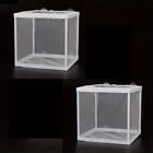 2PCS Aquarium Fish Breeding Box White Isolation Net PVC Hatchery Tool Species