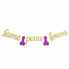 YAY SAME PENIS FOREVER Latex Balloon Banner Hen Party Wedding Celebration Decor