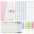 PU Leather Notebook Binder Pink A6 Budget Planner Organizer Cover Pockets Sheets