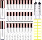 20X 1.2ML Empty Lip Gloss Tubes Containers Mini Lip Bottle Syringes  Tag Labels