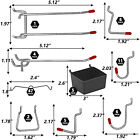 114PCS Pegboard Hooks Set Bins Peg Board Wall Hanger Garage Organizer Workshop