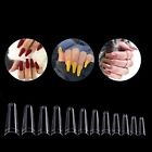 500X bag Fake French Nail Tips Acrylic Clear Natural Stiletto False Gel Pointy