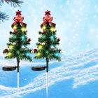 LED Christmas Tree Solar Lights Light Stake Outdoor Path Garden Lamp Xmas Decor