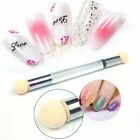 2 Sets Nail Art Sponge Stamping Brush Dual-head Colour Transfer Pen Gradient Paint AU
