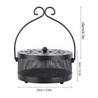Fireproof Wrought Iron Mosquito Coil Holder with Cover for Indoor Outdoor Use