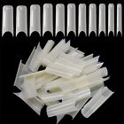 500 Pcs Fake French Nail Tips White Clear Stiletto False Gel Pointy Art Acrylic