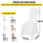 White Chair Covers Full Seat Covers Spandex Lycra Stretch Party Wedding