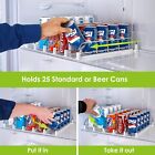 Beverage Pusher Shelf Adjustable Width Soda Can Bottle Pusher for Kitchen Fridge