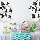 12PCS 30cm Cow Hide Print Latex Balloons Zoo Animal Country Holstein West Decor