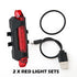 Ultra Bright USB Rechargeable Bicycle Taillight 4Modes USB Rear Bike LED Lamp AU