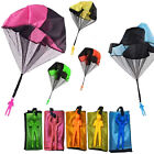 10X Hand Throwing Mini Soldier Parachute Kite Funny Toy Kid Outdoor Game Play AU